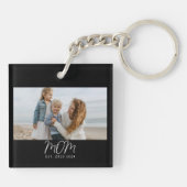 Porte-clés Maman a établi une photo de script moderne (Dos)