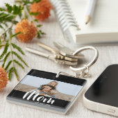 Porte-clés Maman a établi une photo de script moderne (Devant Droit)