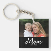 Porte-clés Maman a établi une photo de script moderne (Devant)