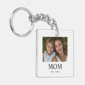Porte-clés Maman a établi une photo de script moderne (Devant gauche)