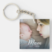 Porte-clés Maman a établi une photo de script moderne (Devant)