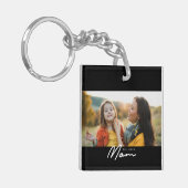 Porte-clés Maman a établi une photo de script moderne (Devant gauche)