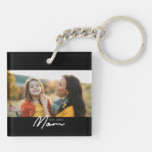 Porte-clés Maman a établi une photo de script moderne (Dos)