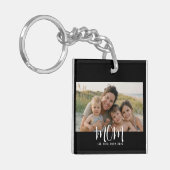 Porte-clés Maman a établi une photo de script moderne (Devant gauche)