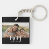 Porte-clés Maman a établi une photo de script moderne (Dos)