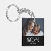 Porte-clés Maman a établi une photo de script moderne (Devant gauche)