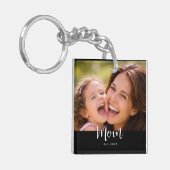 Porte-clés Maman a établi une photo de script moderne (Devant gauche)