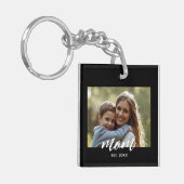 Porte-clés Maman a établi une photo de script moderne (Devant gauche)