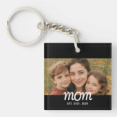 Porte-clés Maman a établi une photo de script moderne (Devant)
