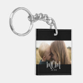 Porte-clés Maman a établi une photo de script moderne (Devant gauche)