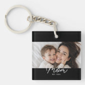 Porte-clés Maman a établi une photo de script moderne (Devant)