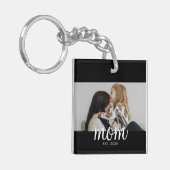 Porte-clés Maman a établi une photo de script moderne (Devant gauche)