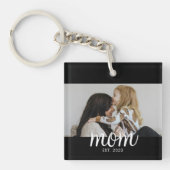 Porte-clés Maman a établi une photo de script moderne (Devant)