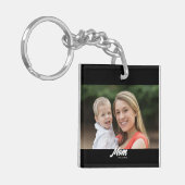 Porte-clés Maman a établi une photo de script moderne (Devant gauche)