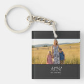 Porte-clés Maman a établi une photo de script moderne (Devant)