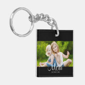 Porte-clés Maman a établi une photo de script moderne (Devant gauche)