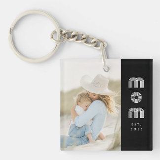Porte-clés Maman a établi une photo de script moderne