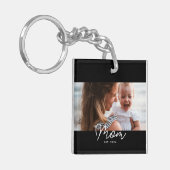 Porte-clés Maman a établi une photo de script moderne (Devant gauche)