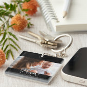 Porte-clés Maman a établi une photo de script moderne (Devant Droit)