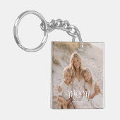 Porte-clés Maman a établi une photo de script moderne (Devant gauche)