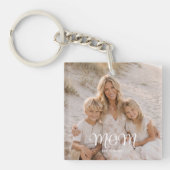Porte-clés Maman a établi une photo de script moderne (Devant)