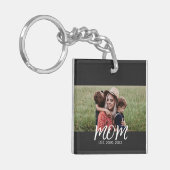 Porte-clés Maman a établi une photo de script moderne (Devant gauche)