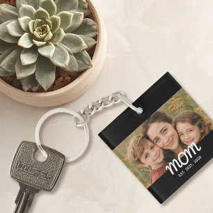 Porte-clés Maman a établi une photo de script moderne