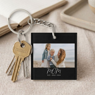 Porte-clés Maman a établi une photo de script moderne