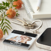 Porte-clés Maman a établi une photo de script moderne (Devant Droit)