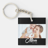 Porte-clés Maman a établi une photo de script moderne (Devant)