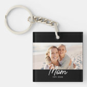 Porte-clés Maman a établi une photo de script moderne (Devant)