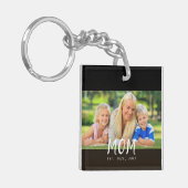 Porte-clés Maman a établi une photo de script moderne (Devant gauche)