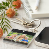 Porte-clés Maman a établi une photo de script moderne (Devant Droit)
