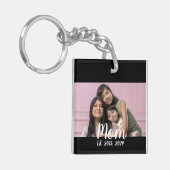 Porte-clés Maman a établi une photo de script moderne (Devant gauche)