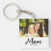 Porte-clés Maman a établi une photo de script moderne (Devant)