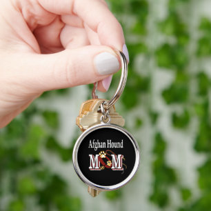 Porte-clés Maman afghane de chien de chien