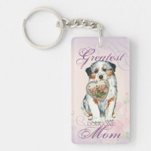 Porte-clés Maman australienne de coeur