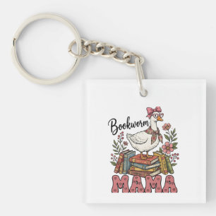 Porte-clés Maman bibliophile mignonne art de mots 