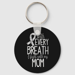 Porte-clés Maman Cancer du poumon Sensibilisation T Chemise F