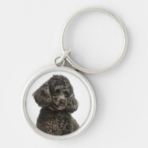 Porte-clés Maman Caniche Noir Chien Papa Maman Fourrure Chiot
