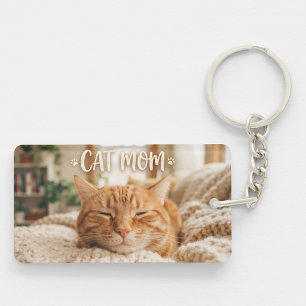 Porte-clés Maman chat. Joli chat tigré.