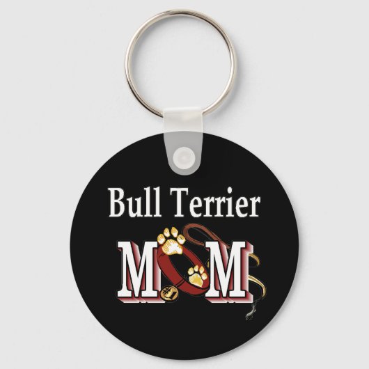 Porte-clés Maman chien Bull Terrier (Recto)