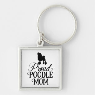 Porte-clés Maman Chien Caniche Mignon Fière Amour Chien Chiot