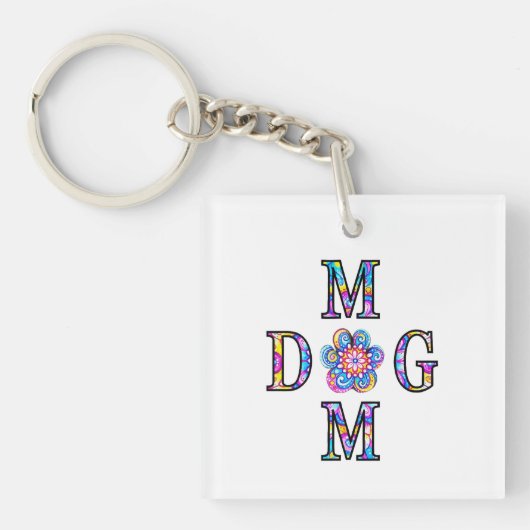 Porte-clés Maman Chien Croix (Devant)