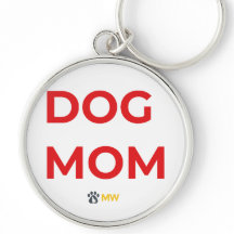 Porte-clés Maman Chien Minimaliste – Cadeau pour a