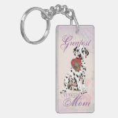 Porte-clés Maman dalmatienne de coeur (Devant gauche)