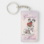 Porte-clés Maman dalmatienne de coeur (Devant)