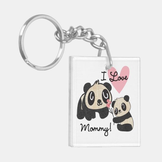 Porte-clés Maman d'amour des pandas I (Devant gauche)