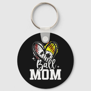 Porte-clés Maman de balle Baseball Softball Football Maman
