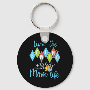 Porte-clés Maman de bowling rétro Reine de quilles D